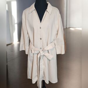 Zara Beige Textured Dress